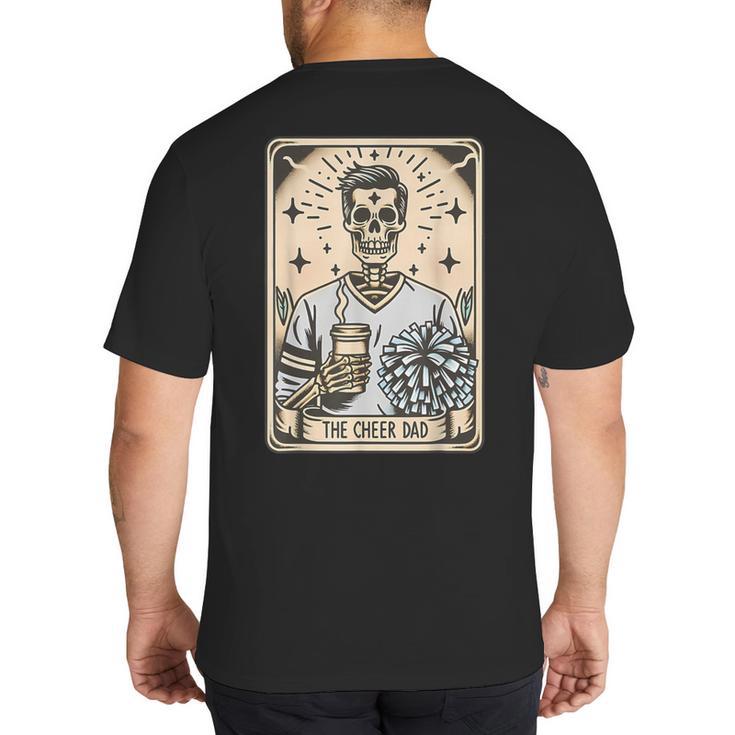 Cheer Dad Tarot Card Skeleton Cheerleading Fathers Day Big And Tall Men's T-Shirt Back Print