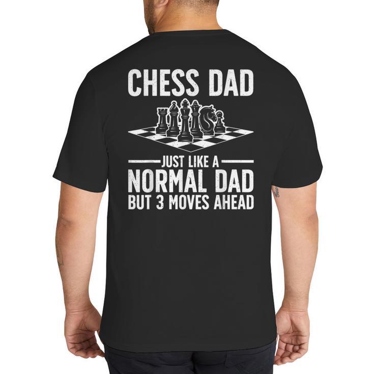 Cool Chess Player Art For Men Dad Knight Chess Lovers Pieces Small Big And Tall Men's T-Shirt Back Print