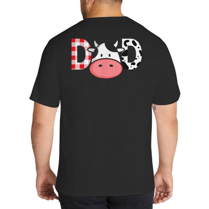 Cow Mom Or Dad Birthday Farm Birthday Party Big And Tall Men's T-Shirt Back Print