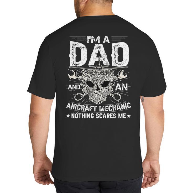 Dad Airplane Plane Aviation Aircraft Mechanic Big And Tall Men's T-Shirt Back Print