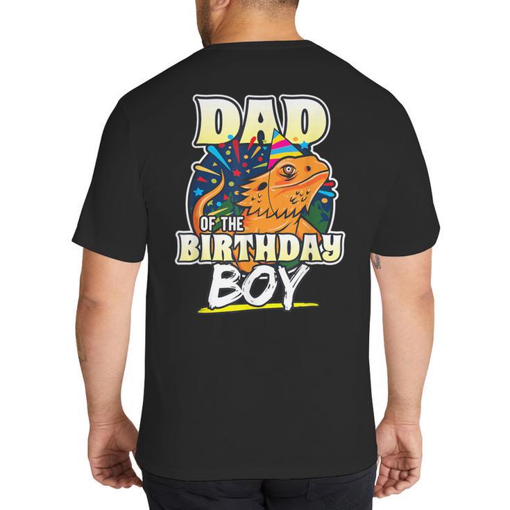 Dad Of Birthday Boy Kids Reptile Birthday Party Big And Tall Men's T-Shirt Back Print