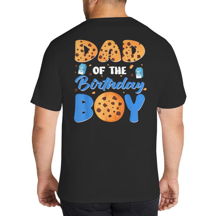 Dad Of The Birthday Boy Milk And Cookies 1 Year Old Big And Tall Men's T-Shirt Back Print