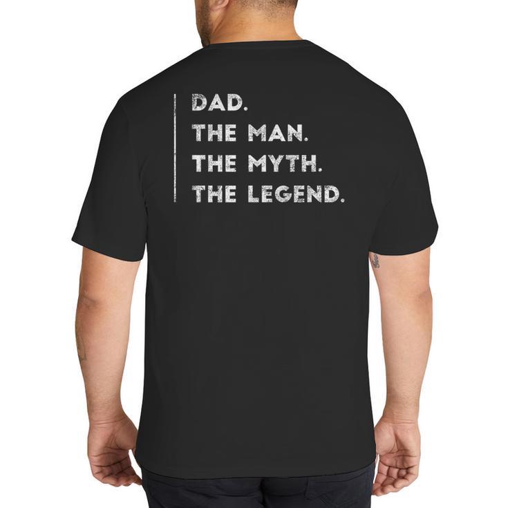 For Dad Birthday From Son Daughter Cool Small Big And Tall Men's T-Shirt Back Print