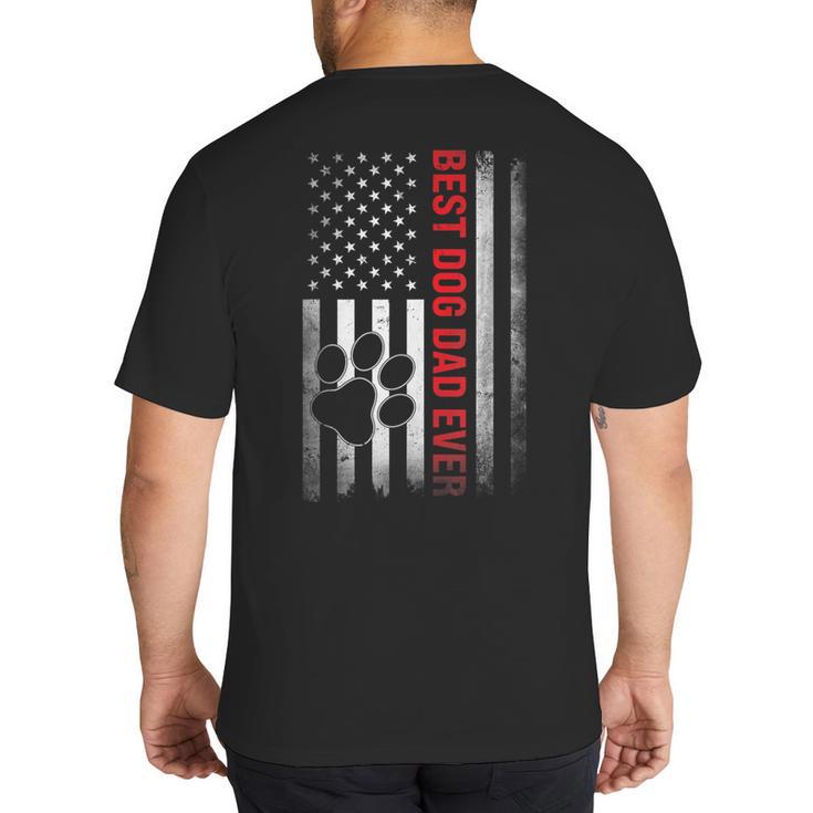Dad Fathers Day Dog Dad Big And Tall Men's T-Shirt Back Print
