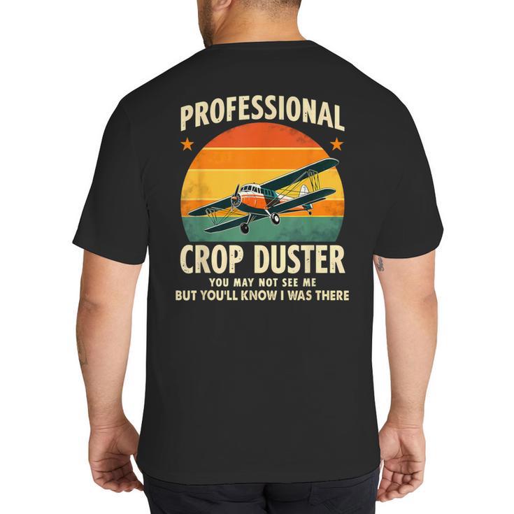 Dad Joke Farter Professional Crop Duster Big And Tall Men's T-Shirt Back Print