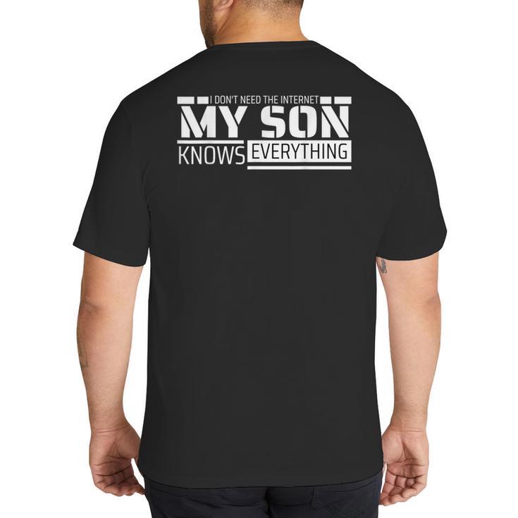 Dad Shirt From Son Men Fathers Day Dad Big And Tall Men's T-Shirt Back Print