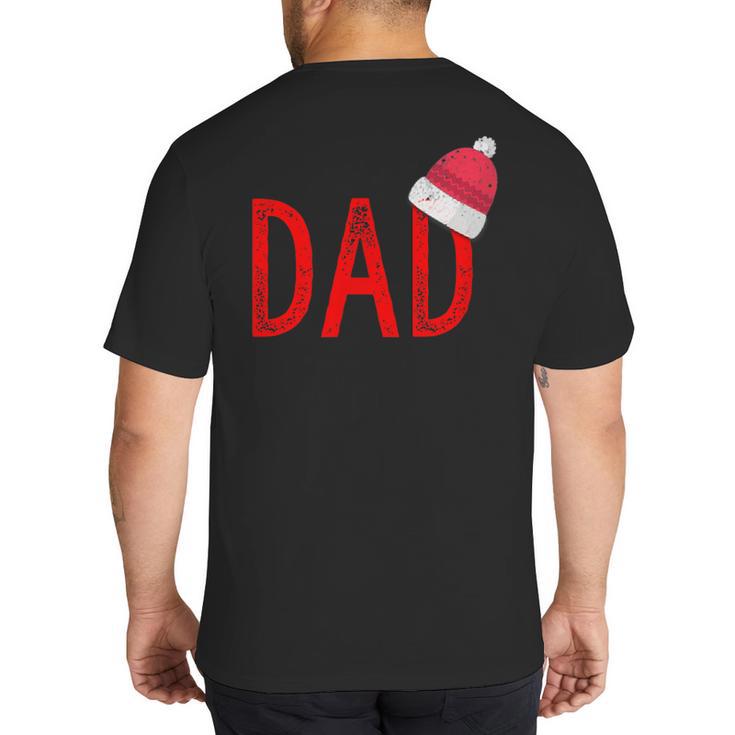 Dad Xmas PJs Christmas Pajamas And Xmas PJ Family Shirt Big And Tall Men's T-Shirt Back Print