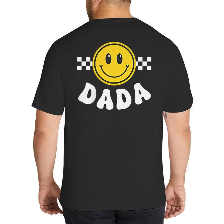 Dada One Happy Dude Birthday Theme 1st Family Matching Mom Big And Tall Men's T-Shirt Back Print