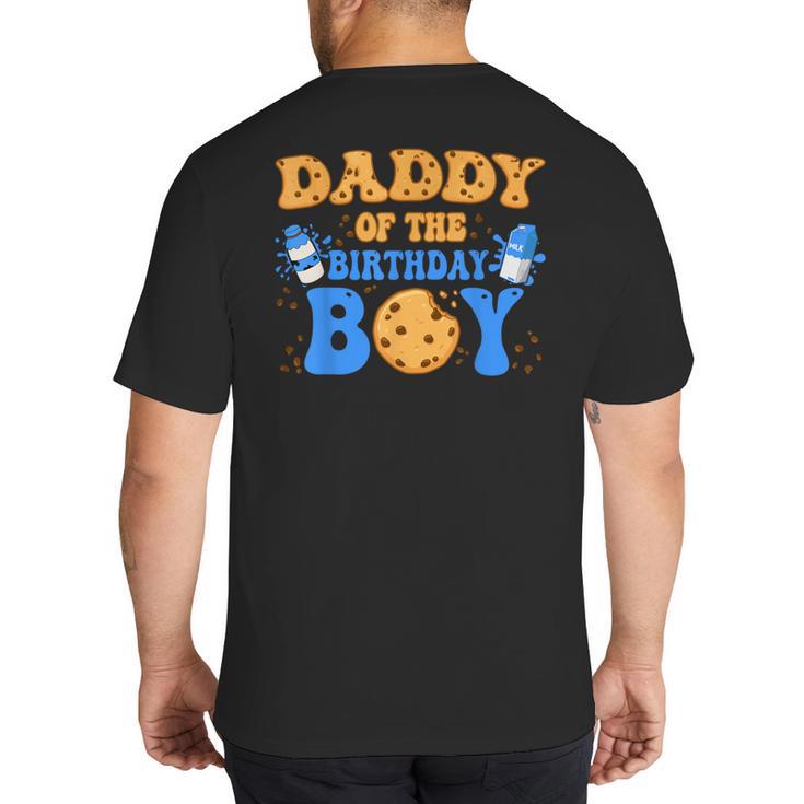 Daddy Of The Birthday Boy Milk And Cookies Lover Big And Tall Men's T-Shirt Back Print