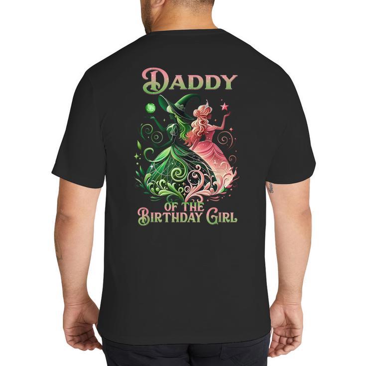 Daddy Of The Birthday Girl Pink And Green Family Matching Big And Tall Men's T-Shirt Back Print