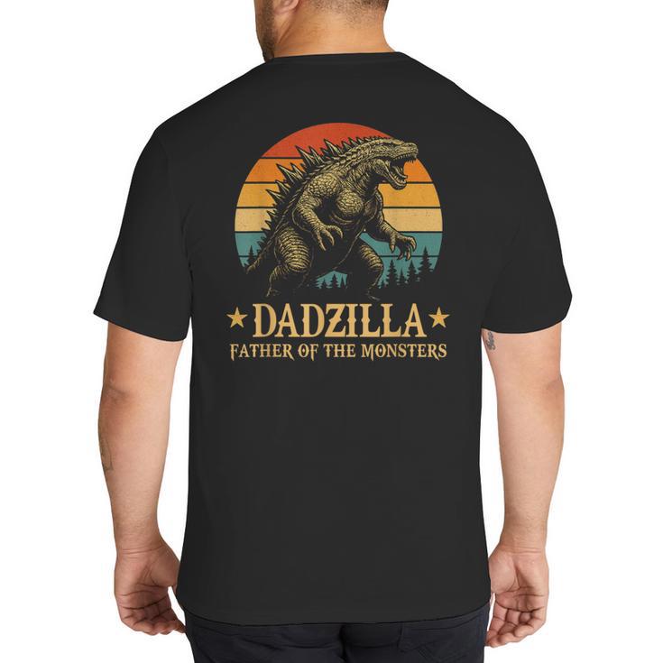 Dadzilla-Father Of The Monsters Dad Father's Day Big And Tall Men's T-Shirt Back Print