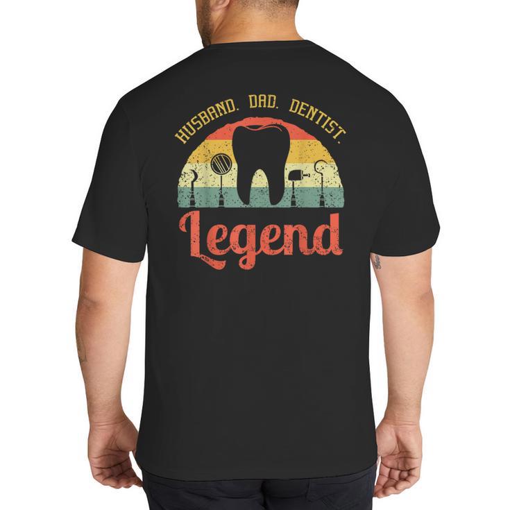 Dentist Dental Surgeon Dentistry Husband Dad Oral Hygiene Big And Tall Men's T-Shirt Back Print