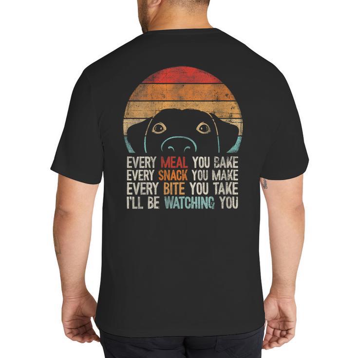 Dog Lover Dog Humor Dog Mom Dog Dad Big And Tall Men's T-Shirt Back Print