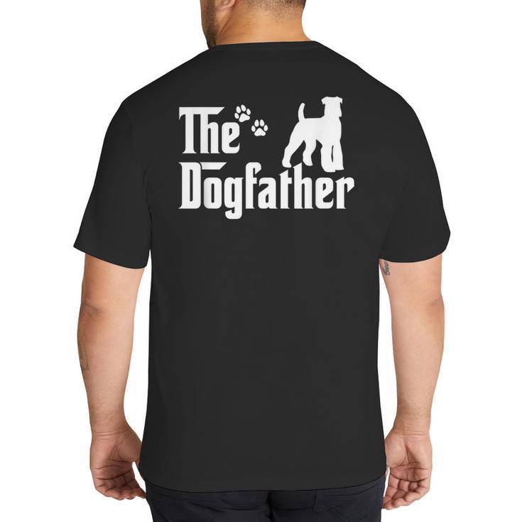 The Dogfather Tee Fathers Day Dad Dog Lover Schnauzer For Men Women Girls Kids Big And Tall Men's T-Shirt Back Print