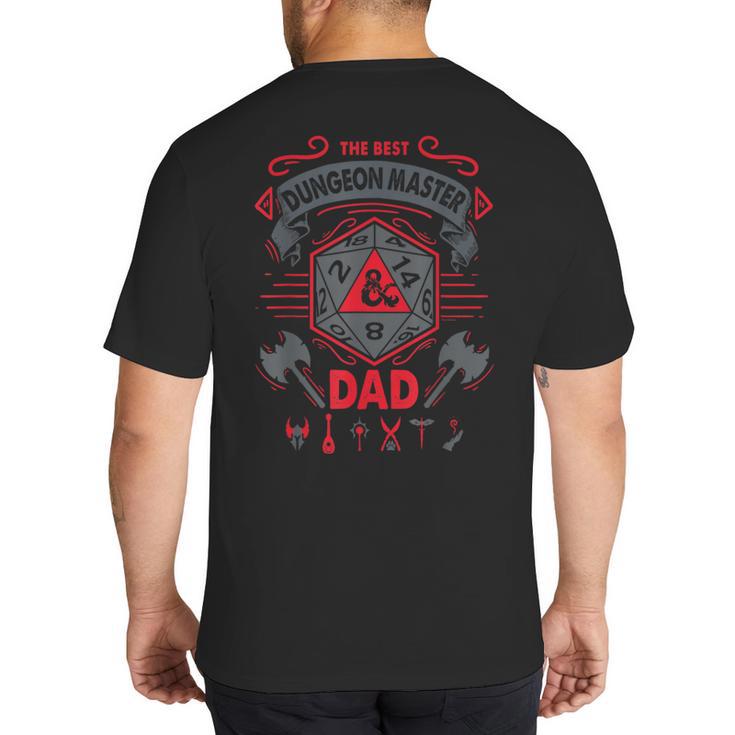 Dungeons & Dragons The Best Dungeon Master Dad Die Logo Big And Tall Men's T-Shirt Back Print