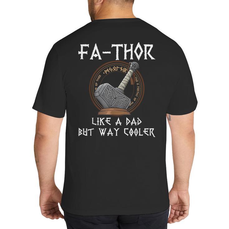 Fathor Dad Father Father's Day   Classic Fit Short Sleeve T-Shirt Size Small Big And Tall Men's T-Shirt Back Print