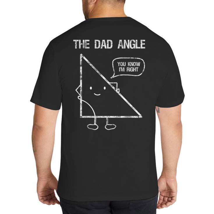 Geometry Shirts For Dads Who Love Math Father's Day Big And Tall Men's T-Shirt Back Print