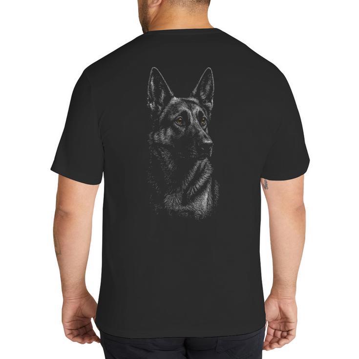 German Shepherd Dog Lover For Dog Mom Dad Men Women Big And Tall Men's T-Shirt Back Print