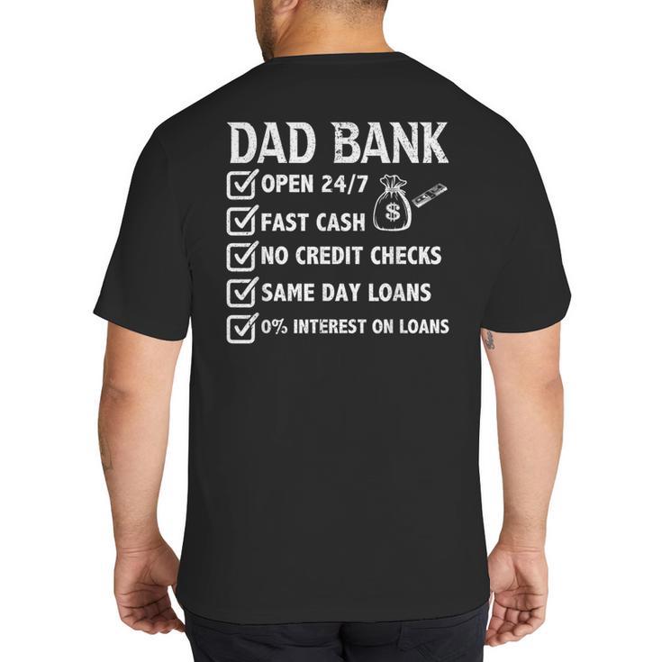 Girl Father's Day Daddy & Dad Of Girls Outnumbered Big And Tall Men's T-Shirt Back Print