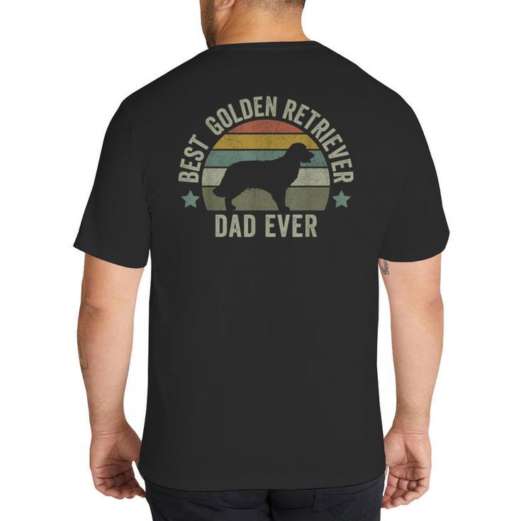 Golden Retriever Dad Dog Shirt Fathers Day Doggy Big And Tall Men's T-Shirt Back Print