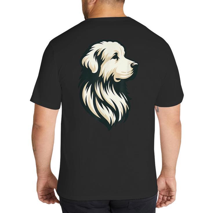 Great Pyrenees Pyr Minimalist Simple Dog Mom Dad Boys Girls Big And Tall Men's T-Shirt Back Print
