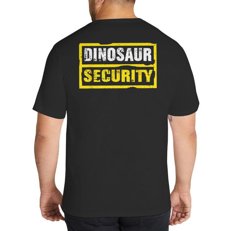 Halloween Adult Costume Dinosaur Security Dad Mom Big And Tall Men's T-Shirt Back Print
