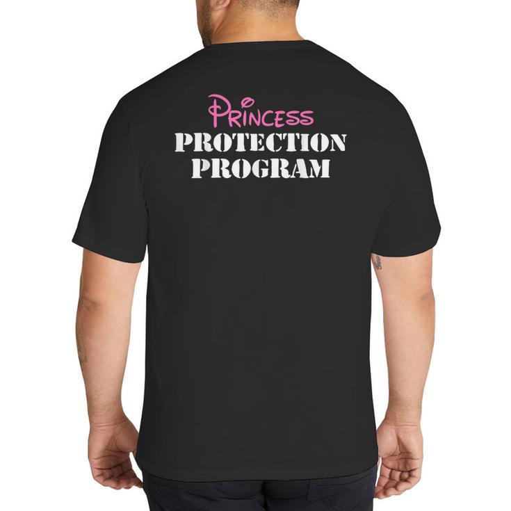 Halloween Dad Mom Daughter Adult Costume Princess Security Big And Tall Men's T-Shirt Back Print