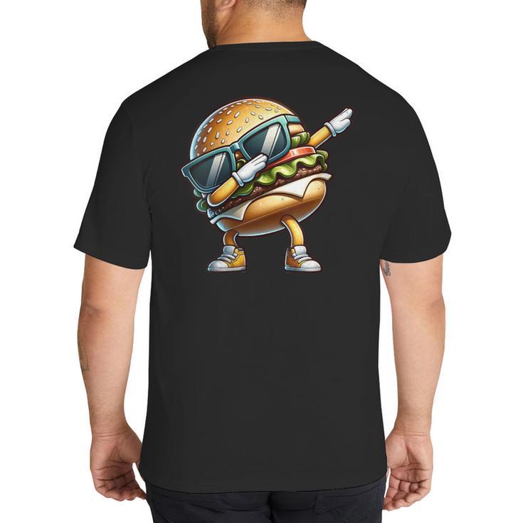 Hamburger Dabbing Kids Men Women Dab Dance Cheeseburgers Dad Big And Tall Men's T-Shirt Back Print