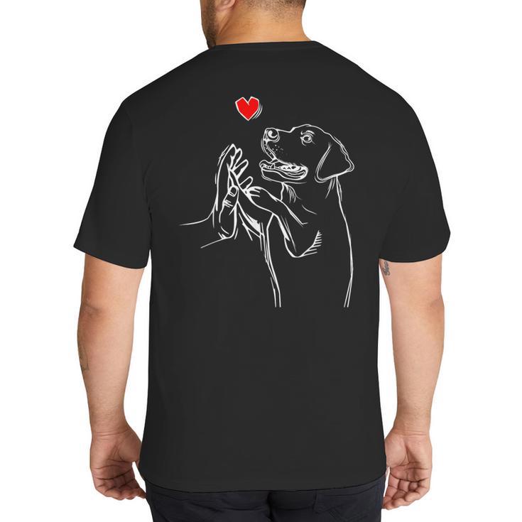 Labrador Retriever Golden Lab Dad Mom Big And Tall Men's T-Shirt Back Print