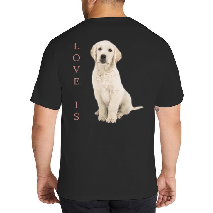 Labrador Retriever Shirt Women Men Lab Mom Dad Dog Tee Big And Tall Men's T-Shirt Back Print