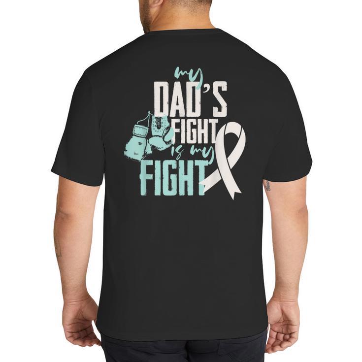 Lung Cancer Dad Ribbon Big And Tall Men's T-Shirt Back Print