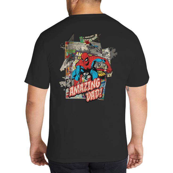 Marvel Spider-Man Amazing Dad Father's Day Big And Tall Men's T-Shirt Back Print