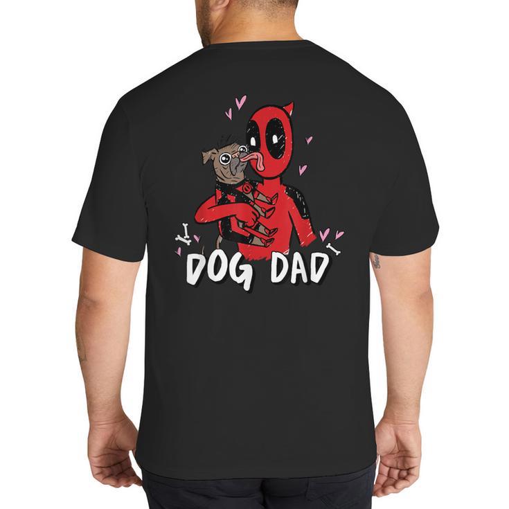 Marvel Super Heroes Pets Deadpool Loves Dogpool Dog Dad Big And Tall Men's T-Shirt Back Print