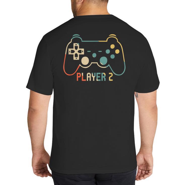 Matching Gamer Tee For Dad Mom & Kids Player 123 Big And Tall Men's T-Shirt Back Print