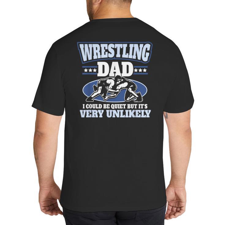 For Men Freestyle Wrestling Dad Big And Tall Men's T-Shirt Back Print