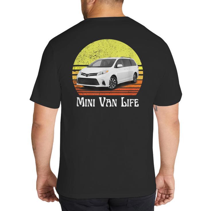 Mini Van Life Soccer Mom Dad Parent For Parents Big And Tall Men's T-Shirt Back Print