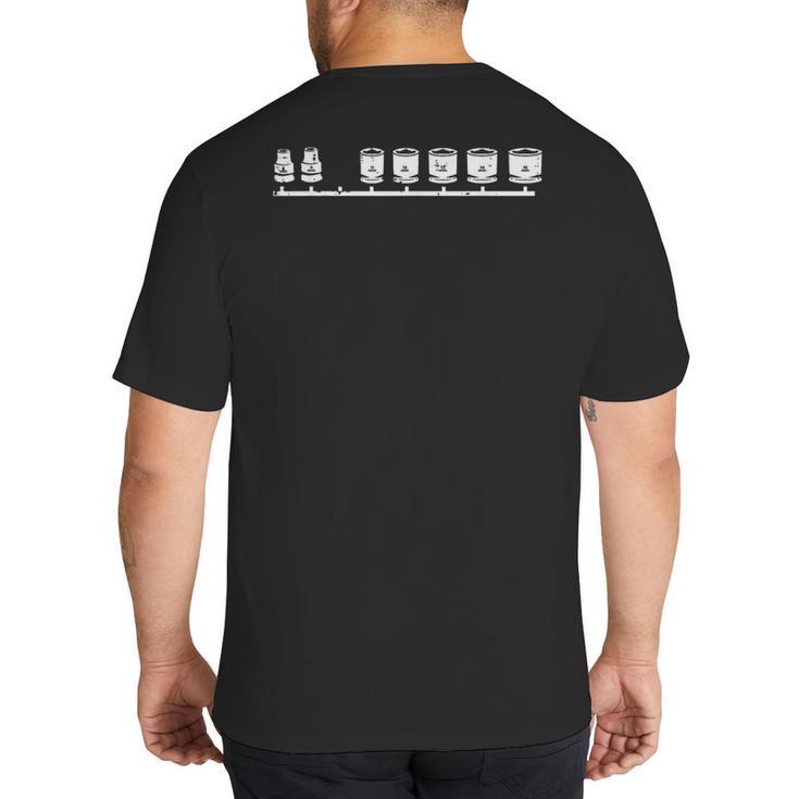 Missing 10mm Socket Car Auto Mechanic Garage Men Dad Big And Tall Men's T-Shirt Back Print