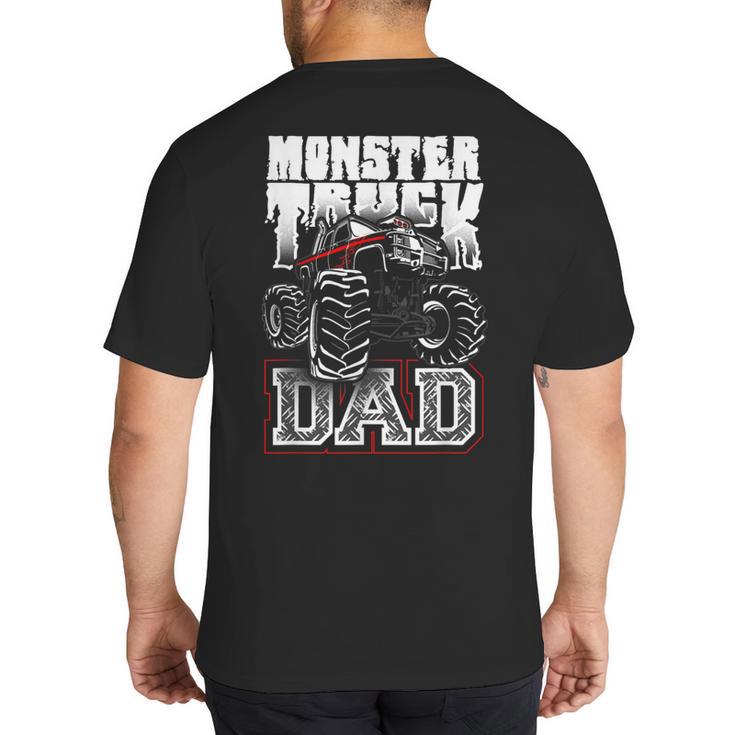 Monster Truck Dad Tshirt Big And Tall Men's T-Shirt Back Print