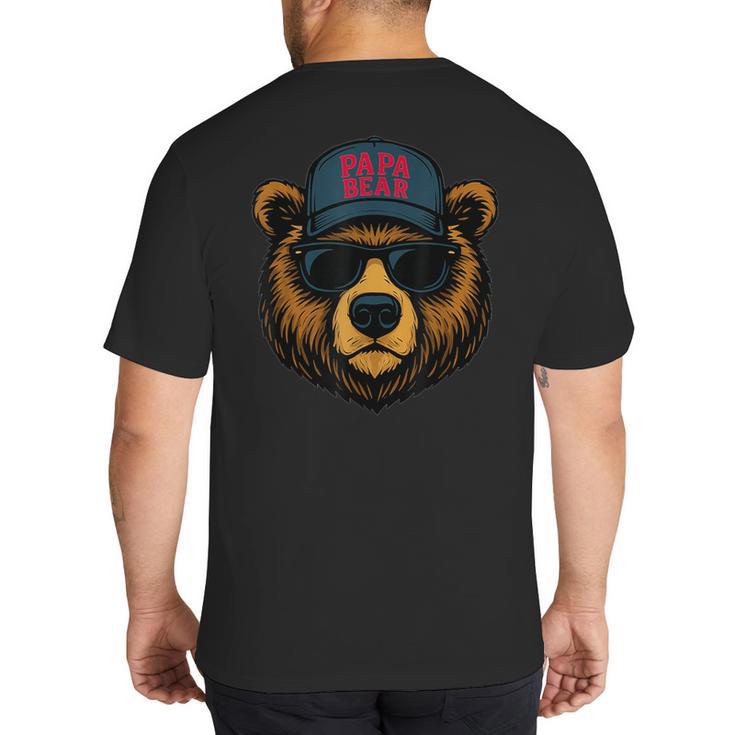 Papa Bear Father's Day Great Dad Joke Big And Tall Men's T-Shirt Back Print