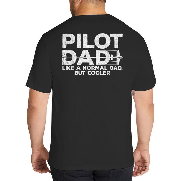 Pilot Art For Dad Men Aviation Airplane Aircraft Pilot Small Big And Tall Men's T-Shirt Back Print