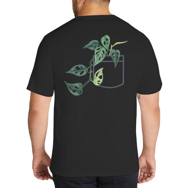 Plant Dad Plant Mom Grow Monstera Adansonii Urban Gardener Big And Tall Men's T-Shirt Back Print