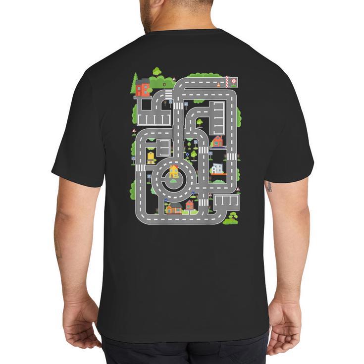 Play Cars On Dad's Back Shirt Kids And Fathers Play Big And Tall Men's T-Shirt Back Print