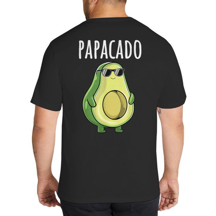 Pregnancy Announcement Shirts Men Dad Papacado Big And Tall Men's T-Shirt Back Print