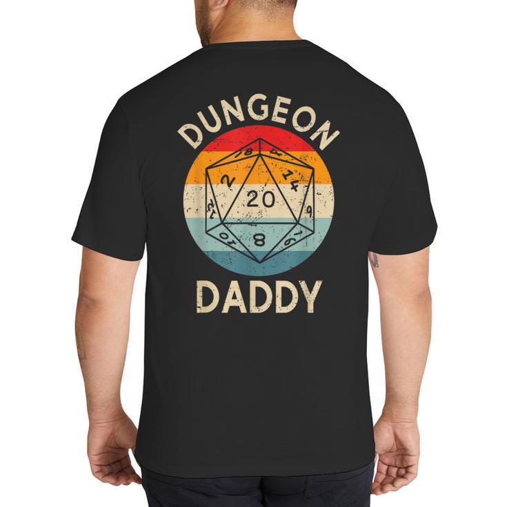 Retro Dungeon Daddy Fathers Day Big And Tall Men's T-Shirt Back Print