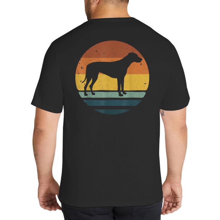 Rhodesian Ridgeback Vintage Retro Dog Mom Dad Big And Tall Men's T-Shirt Back Print