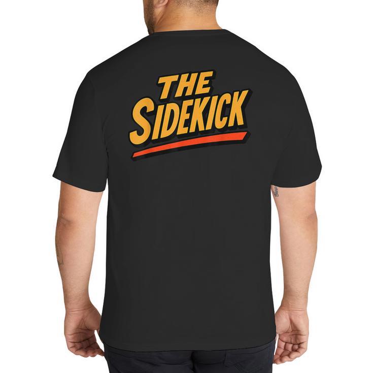 Sidekick Easy Halloween Matching Superhero Costume Dad Mom Big And Tall Men's T-Shirt Back Print