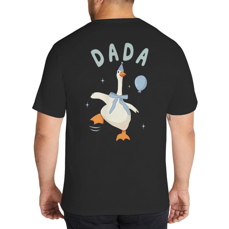 Silly Dada Silly Goose Mom Birthday Family Matching Party Big And Tall Men's T-Shirt Back Print