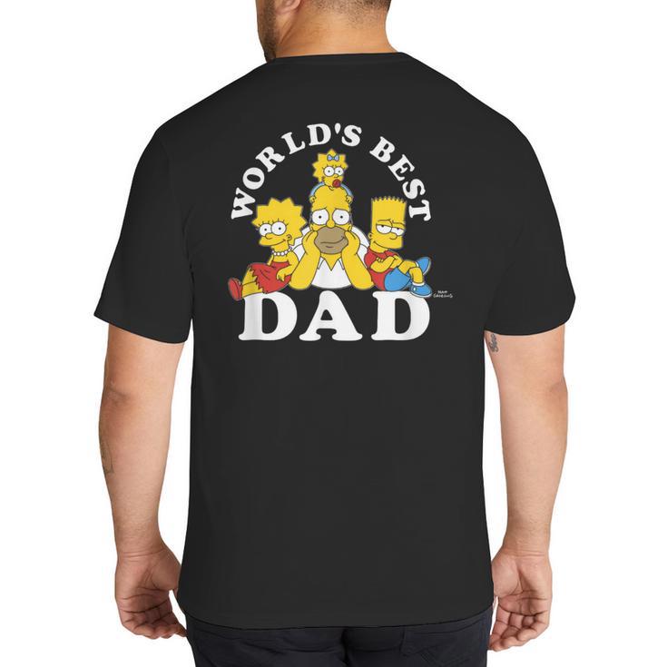 The Simpsons World's Best Dad Father's Day Group V2 Small Big And Tall Men's T-Shirt Back Print