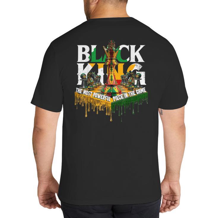 History I Am Black Man King Dad Melanin Men Women Big And Tall Men's T-Shirt Back Print