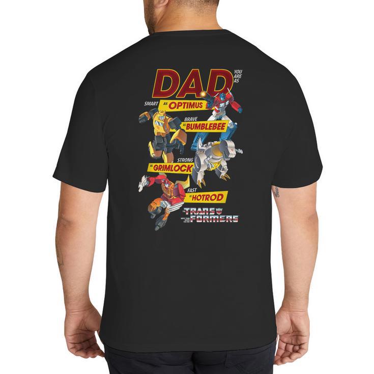 Transformers Father's Day Autobots Dad You Are Smart Logo Big And Tall Men's T-Shirt Back Print